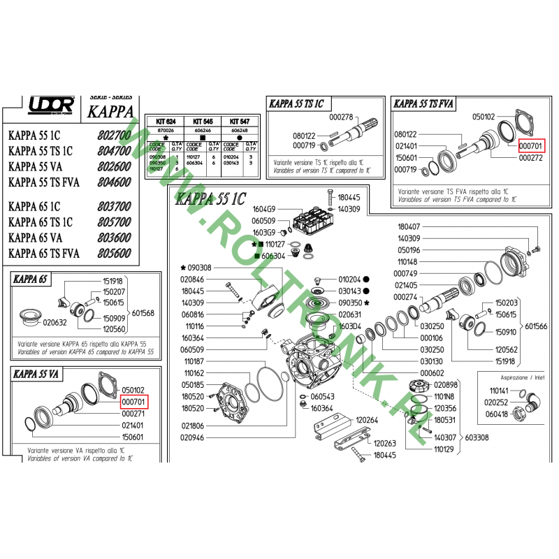 Simmering der Udor Kappa 55/65 VA Pumpe, 000701, UD000701