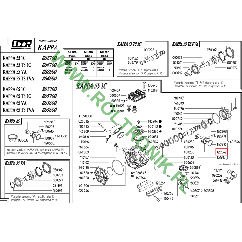 Udor Kappa 55 Pumpenkolben, 120562