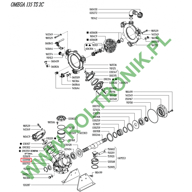 Pumpenkörper Udor Omega 135/139, 020998
