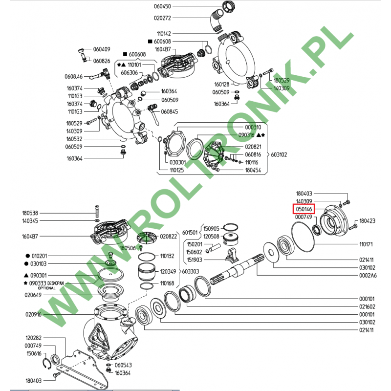 Udor Omega 140 TS 2C Pumpenflansch, 0501L4