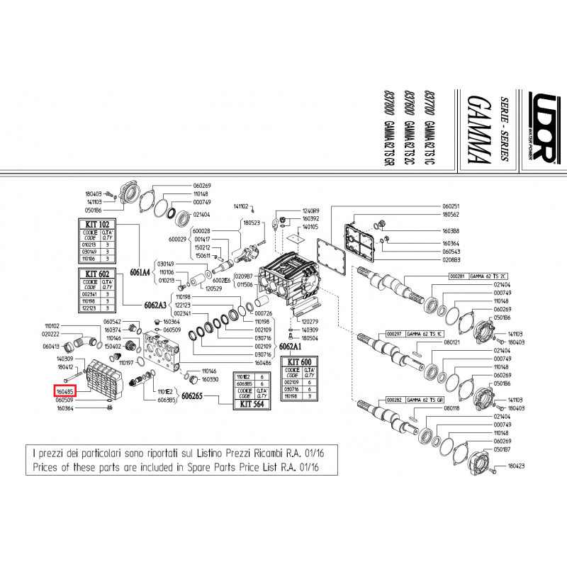 Udor Gamma 62 Pumpenkopf, 160485