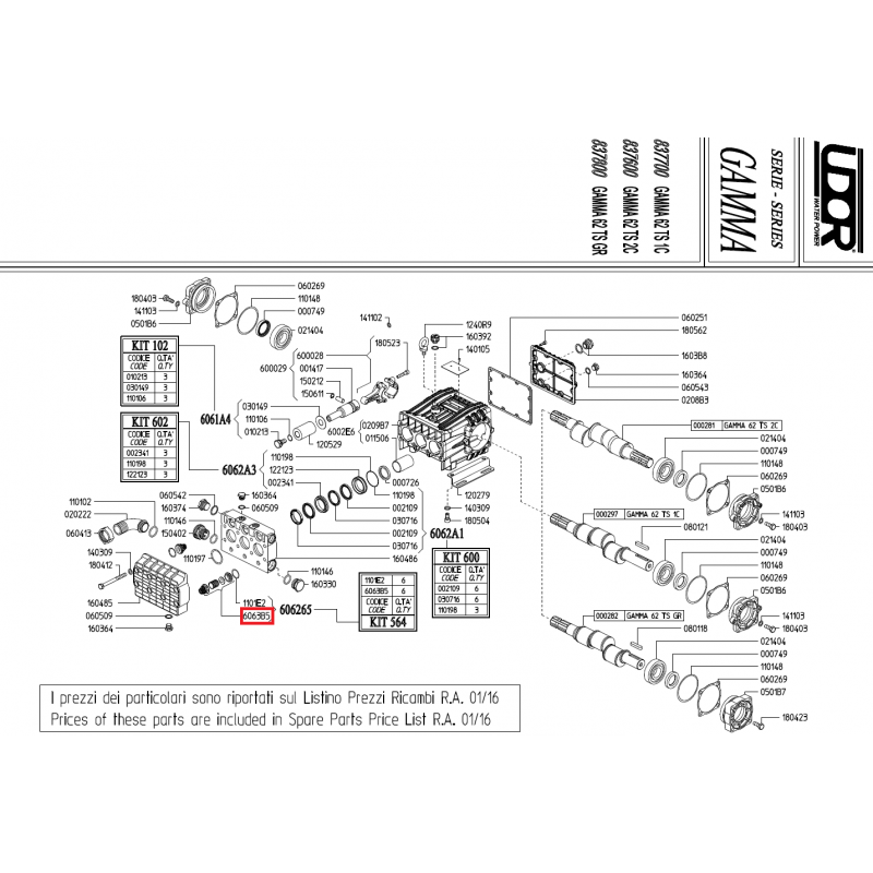 Udor Gamma 62 Pumpenventil, 6063B5