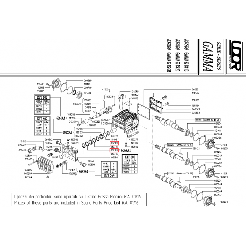 Udor Gamma 62 Pumpendichtung, 002109