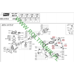 O-Ring des Saugverteilers der Pumpe Udor Beta 110 TS 2C, 110134