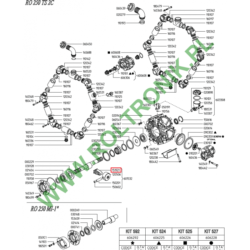 Udor RO 250/260 Pumpenpleuel, 151921