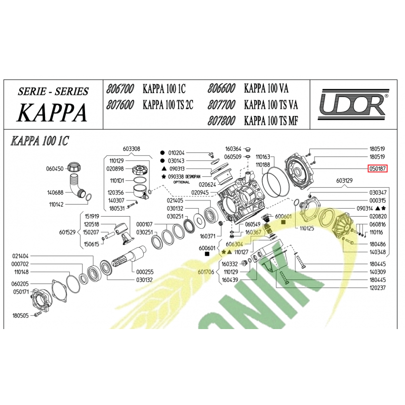 Udor Kappa 100 1C Pumpenflansch, 050187