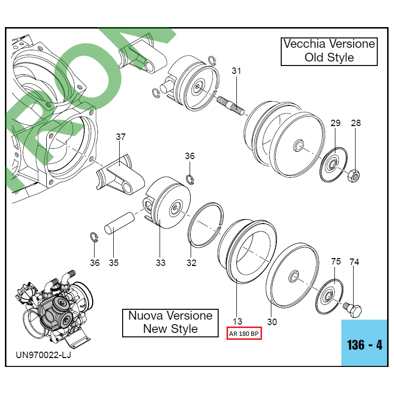 Annovi Reverberi 180 BP Pumpenkolbenhülse, 750111