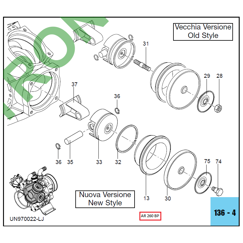 Annovi Reverberi 260 BP Pumpenkolbenhülse, 750112