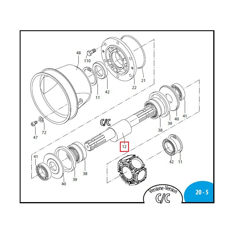 Roller AR 215 bp C/C Annovi Reverberi, 750176
