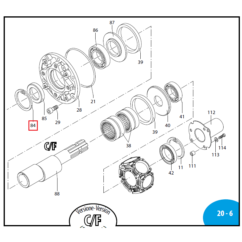 Ring seeger fi 65 Annovi Reverberi 250 BP, 620330