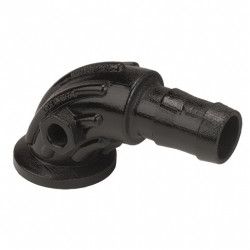 Verstärkter Banjo-Winkelflansch 1&quot; D.25 mit 1/4&quot; Manometerausgang, M100BRBSWPG90