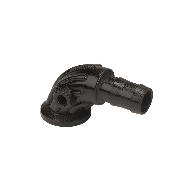 Verstärkter Banjo-Winkelflansch 1" D.25 mit 1/4" Manometerausgang, M100BRBSWPG90