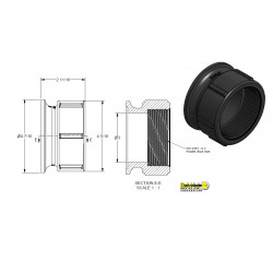 Banjo-Adapter 3&quot; Flansch 3&quot;F Gewinde BSP, M300FISO