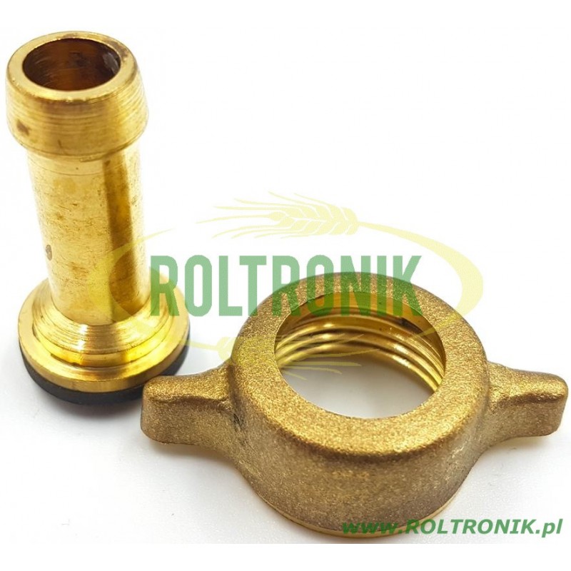D.10 Verbinder mit Mutter 3/8&quot; Messing, Arag, 006320