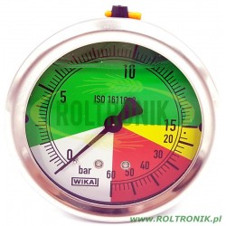 Durchmesser 63 0-15/60BAR 1/4&quot; WIKA Gegendruckmessgerät für Obstgartenspritze, 31094787