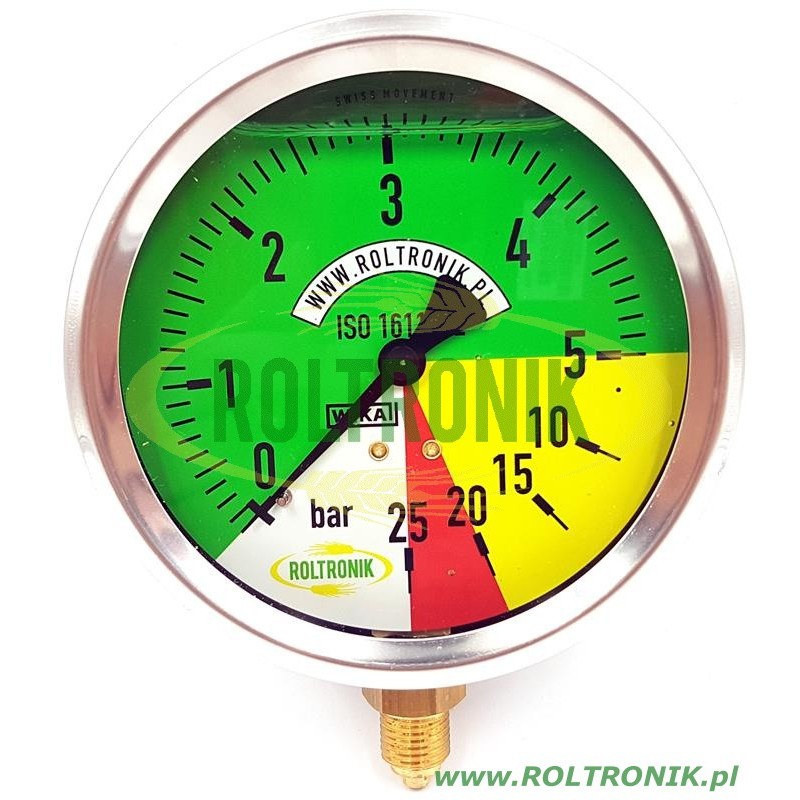 Manometr średnica 100 mm 0-5/25bar WIKA 1/4" M100 HARDI, 31183820