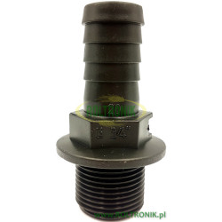 Króciec 3/4"M na wąż D. 20 , ARAG