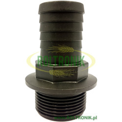 Króciec 1 1/4"M na wąż D. 35, Arag, 1032535