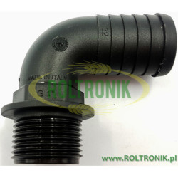 2Winkel 90º 1&quot; für Schlauch D. 32, 1132432, ARAG