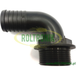 Kolanko 90º 1 1/2" na wąż D. 35, 1132635, ARAG