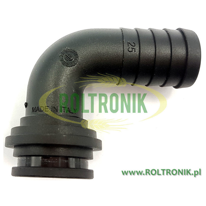 90º elbow for hose D. 25, (for nut 1 1/4"), 116525, ARAG