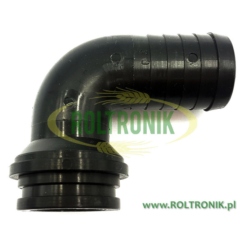 90º-Kniestück für Schlauch D. 30, (für Mutter 1 1/2&quot;), 116630 ARAG