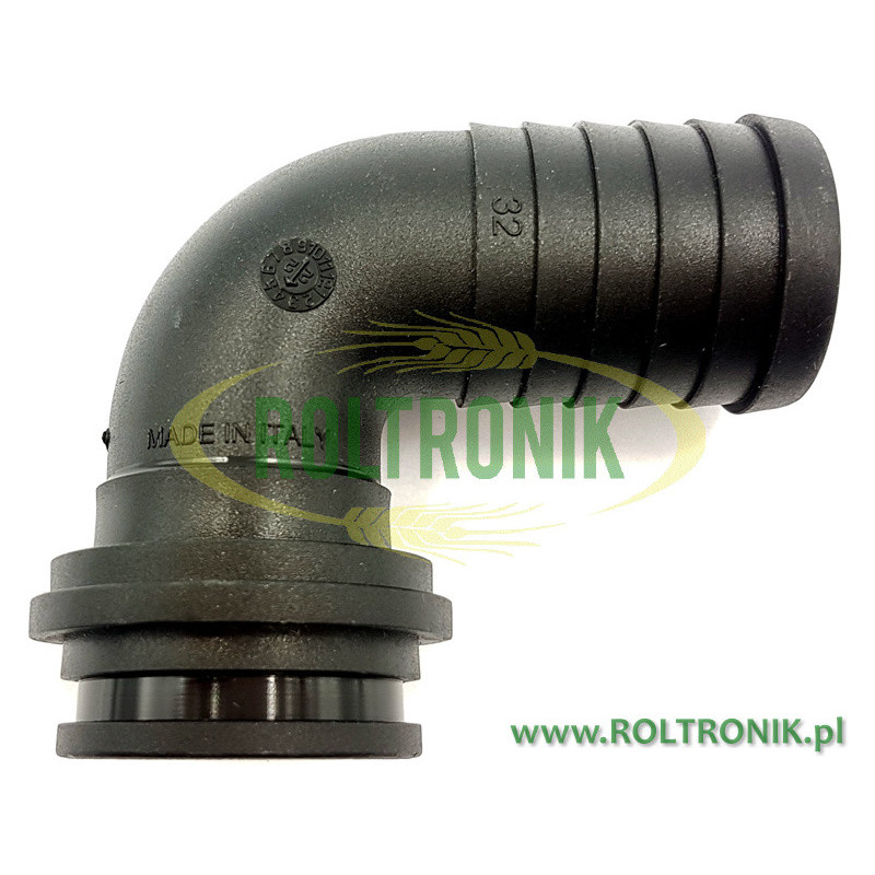 90º-Kniestück für Schlauch D. 32, (für Nuss 1 1/2"), 116633 ARAG