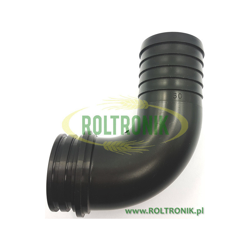 90º-Kniestück für Schlauch D. 60, für Nuss 2 1/2" 116860, ARAG