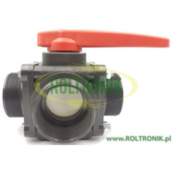 3-way ball valve 3"M - side coupling 453, ARAG