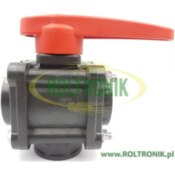 3-way ball valve 1 1/2"F - low coupling 453, ARAG