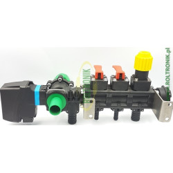 2Small main solenoid valve with yellow regulation + 2 manual sections