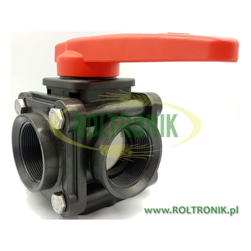 3-Wege-Kugelhahn 2"F - seitlicher Anschluss 453, ARAG, 453016A77