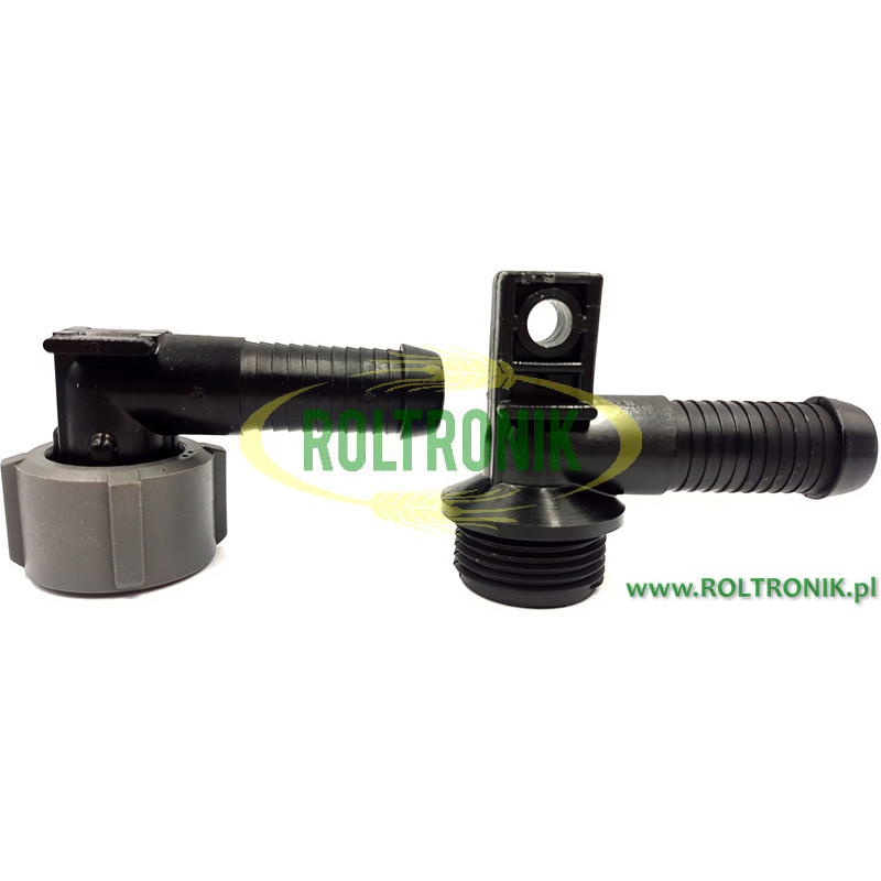 Winkelstück 2x19mm mit 1" MF-Gewinde, 47660 Tecnoma