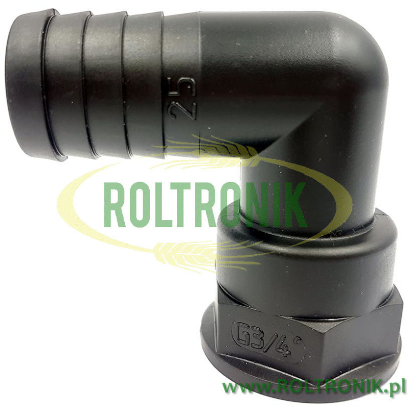 Winkel 90º 3/4F&quot; für Schlauch D.25, 1102325 ARAG