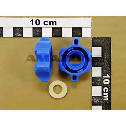 Bajonettmutter SW 8 blue with Dichtung ZF084, Amazone