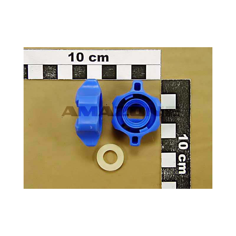 Bajonettmutter SW 8 blue with Dichtung ZF084, Amazone