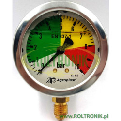 Agroplast pressure gauge 0-8/10BAR M12X1.5, AP20MG