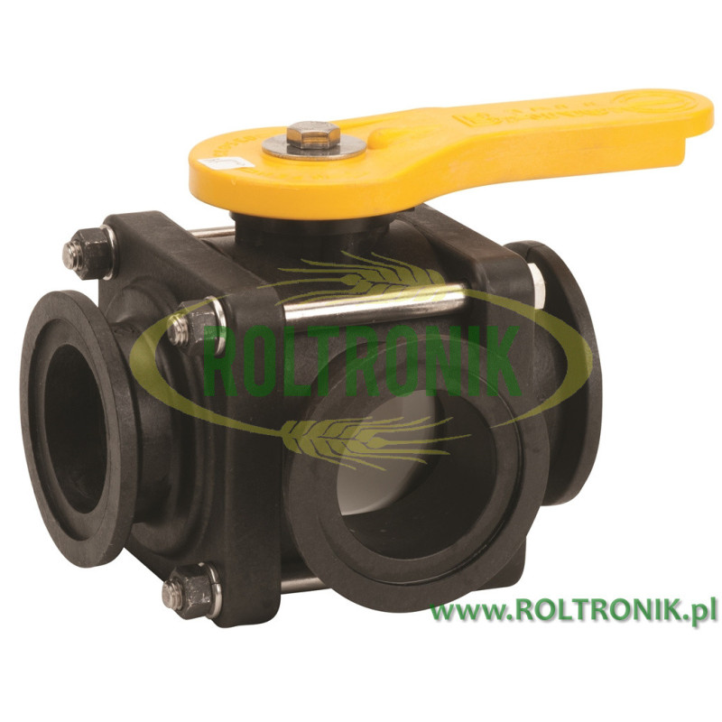 Banjo-Kugelhahnflansch 2"FP 3-Wege mit seitlichem Anschluss, MV220SL