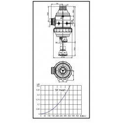 2Filtr ssący 160-220 l/min T7M 50 Mesh z zaworem ARAG