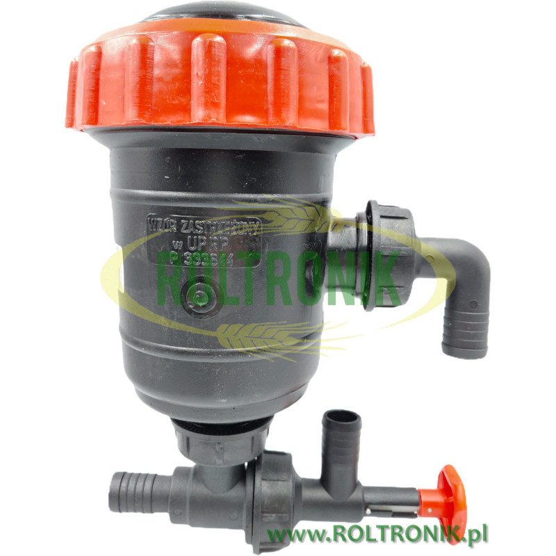 Filtr ssący Pilmet z zaworem spustowym D.25 mm, 65004027020249