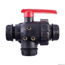 Zawór kulowy 3-drożny PROLINE 1 1/2'' fi32 AGROPLAST, ZK1_5CALA32