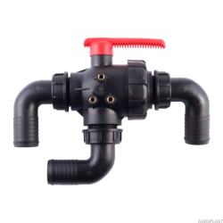 Zawór kulowy 3-drożny PROLINE 2'' kompletny z kol. fi 50  AGROPLAST, ZK2CALE50