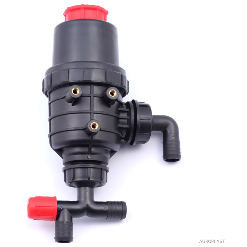 Filtr ssawny mały z zaworem odcinającym fi40 AGROPLAST, AP16FSM_40