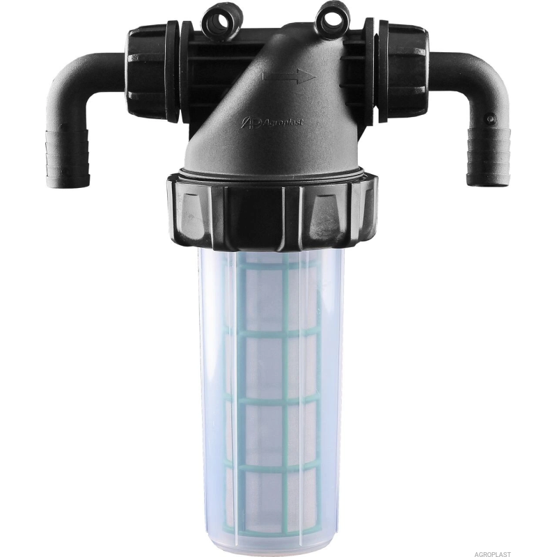 Filtr ciśnieniowy międzysekcyjny duży mesh 100 + kolano fi25 AGROPLAST, AP19FCMD_100_25K