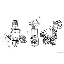 2Głowica wahadłowa (System Arag) F 25 + F 10 AGROPLAST