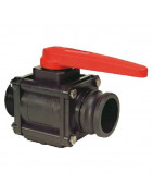 2-way ball valves with adapter Camlock, series 453