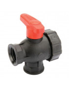 3-way ball valves with threaded connection, series 455