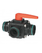 3-way ball valves with spade connector, series 453